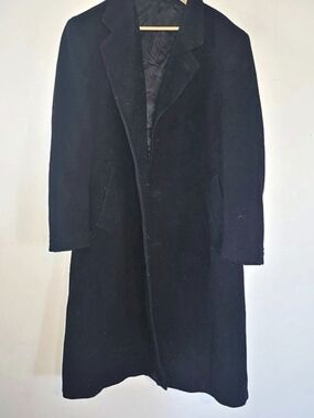 Silver Cloud Cashmere Men's Black Pea Coat